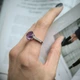 Срібне кільце з александритом 5.378ct, вага виробу 3,53 г (2180142) - зображення 7