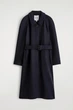 Пальто жіноче COS wool-blend long trench coat 1308449002 XS Темний синій - зображення 5