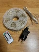 Светодиодная гирлянда-нить 150 м, 3000 LED, теплый свет с пультом, IP44, серебряная проволока - изображение 5