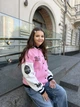 Бомбер для дівчинки тепла кофта підліткова утеплена толстовка дитяча на флісі без капюшона IRmAS 1398 розмір зріст 164 рожевий - зображення 10