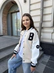 Бомбер для дівчинки тепла кофта підліткова утеплена толстовка дитяча на флісі без капюшона IRmAS 1397 розмір зріст 164 бежевий - зображення 6