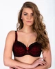 Бюстгальтер Lanny mode тонкий кружевной 90 F черно - красный 888 - изображение 1