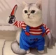 Костюм для собак и кошек Чаки S на Хэллоуин разноцветный - изображение 5