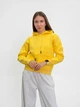 Жіноче однотонне худі на флісі Pink Daisy Жовтий M (7432) - зображення 1