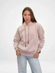 Жіноче однотонне худі на флісі Pink Daisy Пудровий L (7430) - зображення 1