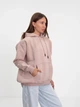 Жіноче однотонне худі на флісі Pink Daisy Пудровий XL (5035/1) - зображення 3