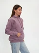 Жіноче однотонне худі на флісі Pink Daisy Бузковий L (7430) - зображення 3