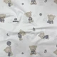 Пелёнка бязевая детская Маленька Соня Мишки baby 80х100 см серый - изображение 2