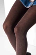 Колготки хлопковые с шерстью Cotton 110 LEGS коричневый меланж размер 5 - изображение 2