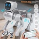 Робопес на радиоуправлении "Robot Dog", озвучивание на английском, подсветка, управление голосом/пультом, танцует, ложится, плавает, программирование действий, песни Серый (i7-198390) - изображение 8
