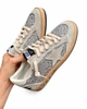 Женские кеды Golden Goose серебристо-серые из натуральной кожи с блестящими вставками ручного пошива размер 39 - изображение 2