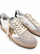 Жіночі кеди Golden Goose біло-сірі з натуральної шкіри та замші із золотою блискучою зіркою розмір 35 - зображення 3