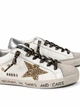 Женские кеды Golden Goose бело-серебристые из натуральной кожи с декоративной звездой в полной упаковке размер 36 - изображение 5