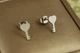 Сережки Stainless steel гвоздики ключ з сердечком 1 см сріблястий - зображення 2