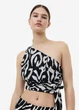 Топ на одно плече H&M 1175482003c33 XL комбинированный (100017147) - изображение 1