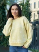 Женский свитер вязаный с узором Floral Sweater желтый One Size - изображение 3