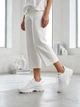 Женские кроссовки текстильные с сеткой на высокой подошве-платформе Fashion 40.5 Белые - изображение 2