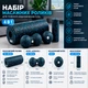 Масажний набір для йоги та фітнесу 4в1 OSPORT EPP, масажний валик йога рол + масажний м'яч МФР (OF-0282) Чорно-синій - зображення 1