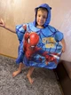 Детское полотенце пончо с капюшоном спайдермен человек паук для детей 1 - 8 лет - изображение 6