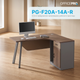 Компьютерный стол угловой OfficePro PG-F20A-14A-R 60х140 см с тумбочкой Медовый дуб + Темно-серый - изображение 2