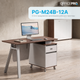 Комп'ютерний стіл OfficePro PG-M24B-12A 60х120 см з тумбочкою Горіховий + Світло-сірий - зображення 2