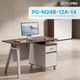 Комп'ютерний стіл OfficePro PG-M24B-12A-14 60х140 см з тумбочкою Горіховий + Світло-сірий - зображення 2