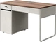 Комп'ютерний стіл OfficePro PG-M24B-12B-14 60х140 см з тумбочкою Горіховий + Світло-сірий - зображення 1