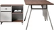 Комп'ютерний стіл OfficePro PG-M24B-16B 75х160 см з тумбочкою Горіховий + Світло-сірий - зображення 2