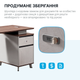 Комп'ютерний стіл OfficePro PG-M24B-12A-14 60х140 см з тумбочкою Горіховий + Світло-сірий - зображення 5