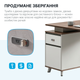 Комп'ютерний стіл двомісний OfficePro PG-M24A-2A 108х120 см з тумбочками Горіховий + Світло-сірий - зображення 5