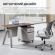 Комп'ютерний стіл OfficePro PG-M24B-12A-14 60х140 см з тумбочкою Горіховий + Світло-сірий - зображення 6