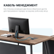 Комп'ютерний стіл OfficePro PG-F20B-16B 75х160 см з тумбочкою Медовий дуб + Темно-сріий - зображення 5
