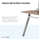 Комп'ютерний стіл двомісний OfficePro PG-M24A-2A-14 108х140 см з тумбочками Горіховий + Світло-сірий - зображення 7
