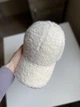 Кепка женская теплая барашек тедди с ушками молоко - изображение 1