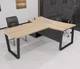 Стіл керівника з приставкою-брифінгом Mister Loft Берн WOOD 160*80 Масив ясену - Чорний - изображение 2