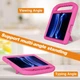 Протиударний дитячий силіконовий чохол з підставкою EVA Kids Stand для планшета Xiaomi Redmi Pad 2 9.7" дюймів екран / Poco Pad C1 9.7" 2026 (Малиновий) - зображення 5