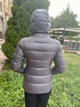 Куртка пуховик жіночий Finebabycat короткий на блискавці з капюшоном 2XL сірий - изображение 7