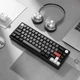Беспроводная механическая клавиатура YUNZll AL68 RGB полностью металлическая, черная - изображение 2