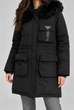 Куртка жіноча зимова з капюшоном, колір чорний 2XL - зображення 1