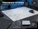 Скляний килимок для миші WorkPlaceShop BigWhiteWaves білий 400x400x5 мм (WPS-GL-BWW-400x400) - изображение 3