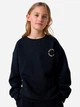 Детский теплый свитшот для девочки Name it 13260419-Black ANTIQ WHITE PRI 122-128 см Черный (5715914161536) - изображение 1