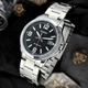 Чоловічий годинник Casio MTP-V004D-1B2 з датою, сріблястий металевий браслет, чорний циферблат - зображення 3