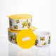 Набор фарфоровых контейнеров для еды Lemon с крышками 3 шт 9,5/13/15 см Yiwu - изображение 4