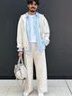 Спортивная кофта мужская Uniqlo 443330427 2XL Молочная (1162803211) - изображение 7