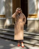 Жіноче пальто з кашеміру преміум якості Бежевий XXXL-XXXXL - зображення 6