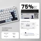 Механическая клавиатура EPOMAKER x AULA F75 ISO-DE 75% QWERTZ, Bluetooth/2.4G/USB-C, Hot Swap, RGB, Reaper Switch, Light Blue немецкий язик уценка - изображение 7