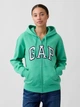 Толстовка на молнии утепленная с капюшоном на флисе женская GAP 292185349 XS Зеленая (1162655517) - изображение 1
