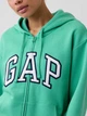 Толстовка на молнии на флисе с капюшоном женская GAP 292185349 M Зеленая (1162700136) - изображение 4