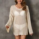 Пляжна в'язана туніка оверсайз Mila Ricco Serenity Бежевий XL - зображення 3