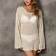 Пляжна в'язана туніка оверсайз Mila Ricco Serenity Бежевий XL - зображення 5